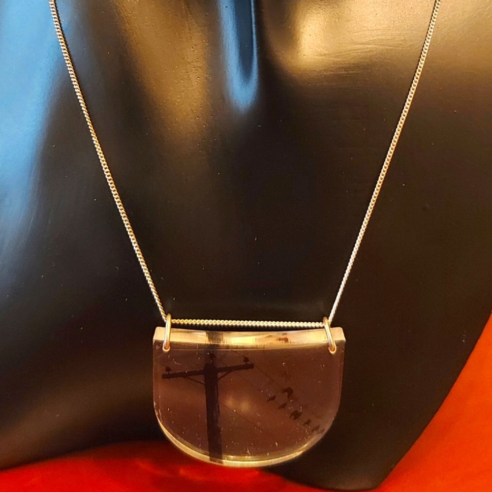 Sterling silver statement necklace